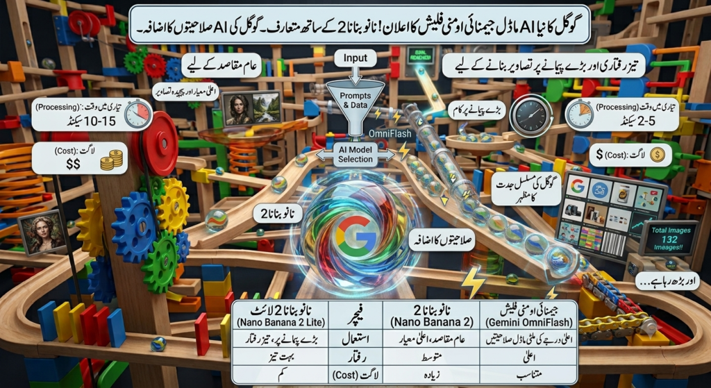 گوگل کا نیا AI ماڈل جیمنائی اومنی فلیش، جو نانو بنانا 2 لائٹ کے ساتھ متعارف کرایا گیا